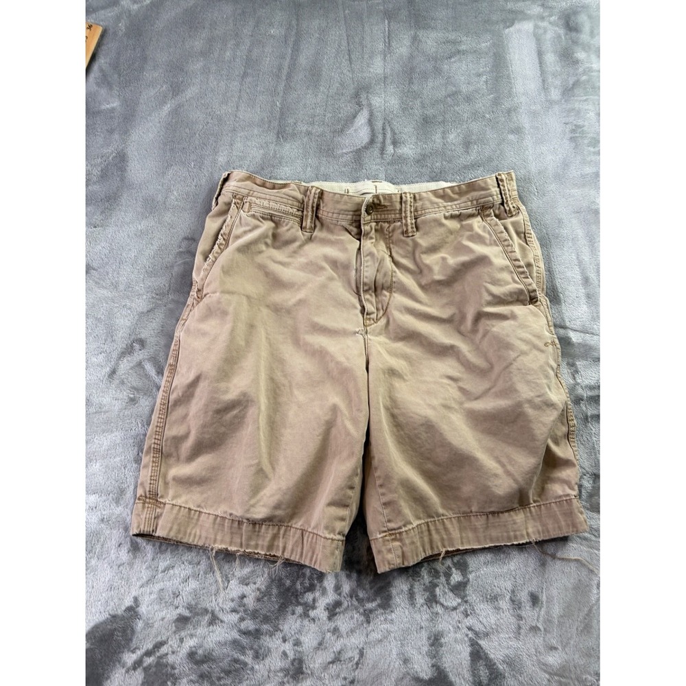 Polo Ralph Lauren Relaxed Fit Chino Shorts Mens 33 Khaki Tan Distressed